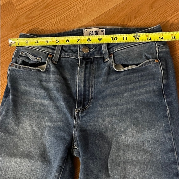 PAIGE Indigo Skinny Jeans with Frayed Hem - Picture 3 of 7
